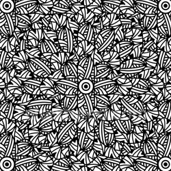 seamless Seamless 3D PBR Texture Featuring Monochrome Hand-Drawn Floral Pattern texture 8k free download PBR