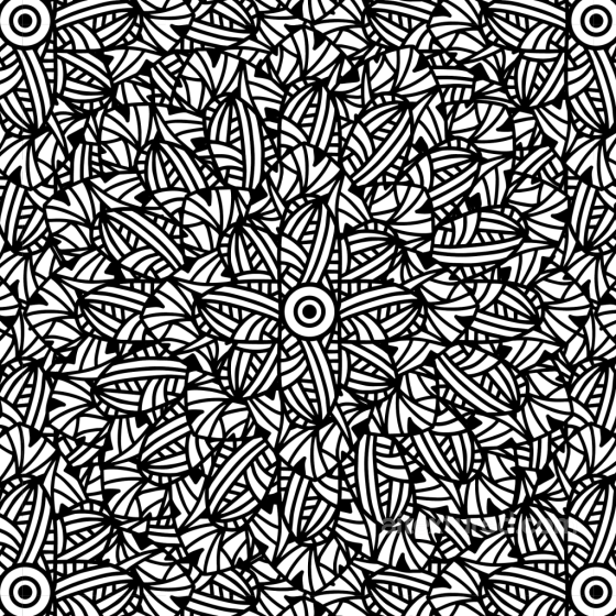 Featuring Monochrome Hand-Drawn Floral Pattern White & Black texture preview