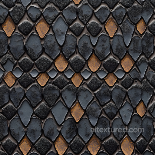 Reptile Skin Texture Featuring Detailed Scale Patterns and Organic Surface seamless Skin PBR texture