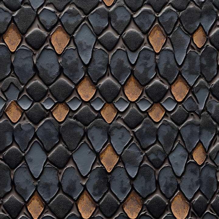 Reptile Skin Featuring Detailed Scale Patterns and Organic Surface seamless PBR texture preview