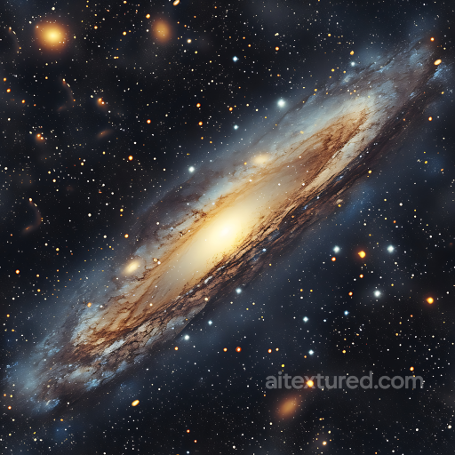 Space PBR Texture Featuring Luminous Spiral Galaxy with Starfield seamless Star, space, planets PBR texture