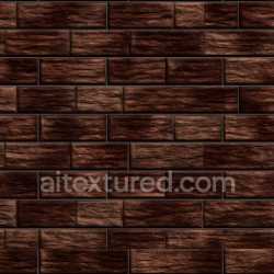 seamless Seamless 3D PBR Texture of Dark Brown Cracked Brick Wall with Rough Surface texture 8k free download PBR