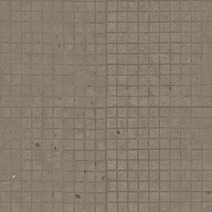 Floor Pavement - Cracked Damaged Floor Pavement Cement Square Asphalt seamless PBR texture preview