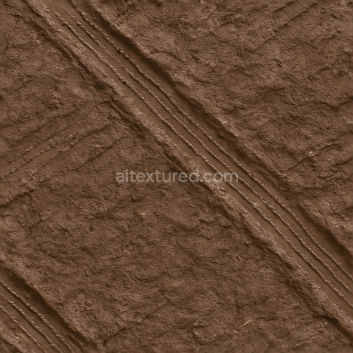 Seamless 3d texture pbr 8k muddy trail surface with mud tracks and soft mud texture