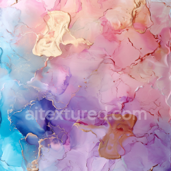 seamless Seamless 3D Alcohol Ink PBR Texture with Pink Lilac Hues and Gold Veins texture 8k free download PBR