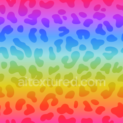 seamless Seamless 3D PBR Texture of Colorful Gradient Leopard Print Pattern texture 8k free download PBR