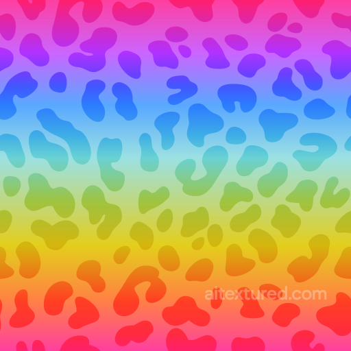 Colorful Gradient Leopard Print Pattern Seamless Texture seamless Leopard Print PBR texture