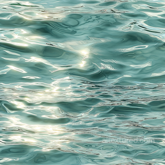 Water PBR Texture of Calm Turquoise Ocean Surface with Gentle Waves Water texture preview