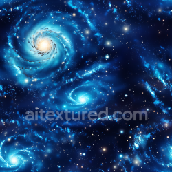seamless Seamless 3D Space PBR Texture Featuring Bright Spiral Galaxies and Blue Nebula Clouds texture 8k free download PBR