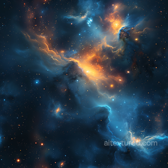 Space PBR Texture Featuring Vibrant Nebula and Glowing Cosmic Clouds Star, space, planets texture preview