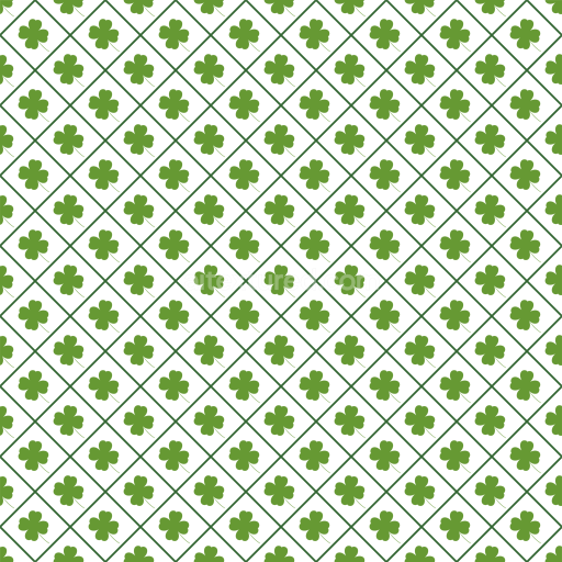 Seamless 3D PBR St Patrick Clover Pattern Texture with Green Geometric Motif