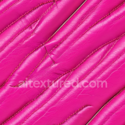 seamless Seamless 3D PBR bright pink glossy stitched leather texture with detailed grain and folds texture 8k free download PBR