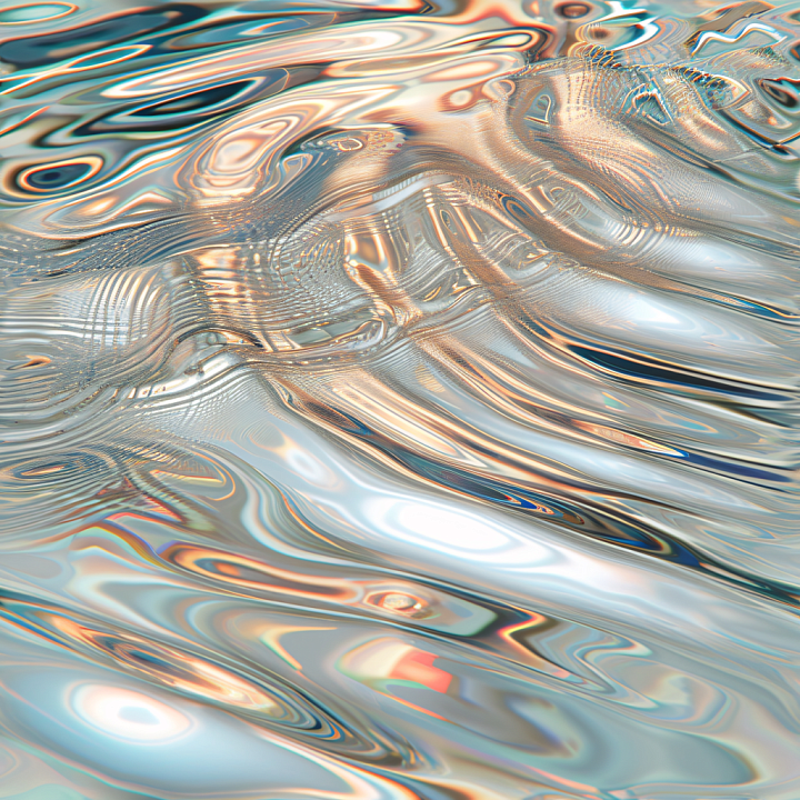 Water Featuring Reflective Metallic Liquid Surface seamless PBR texture preview