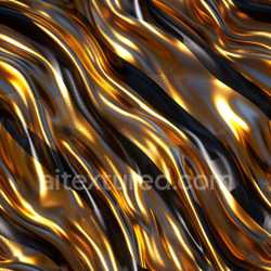 seamless Seamless 3D PBR Glossy Wavy Texture Featuring Gold and Black Liquid-like Flow texture 8k free download PBR