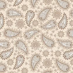 seamless Seamless 3D PBR Fabric Texture with Retro Beige Paisley Pattern texture 8k free download PBR