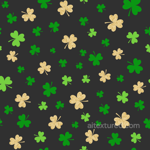 with St Patrick Shamrock Pattern in Green and Gold seamless St patrick digital paper bundle PBR texture