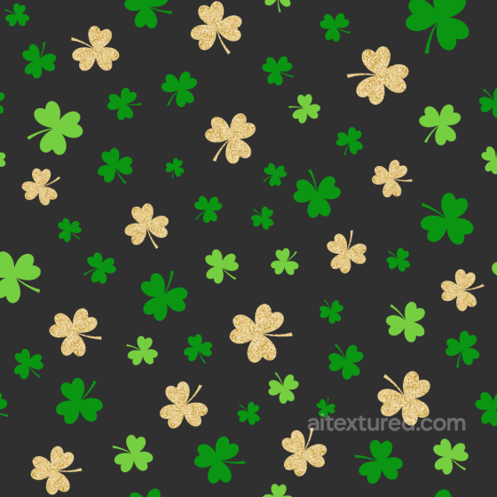 with St Patrick Shamrock Pattern in Green and Gold St patrick digital paper bundle texture preview