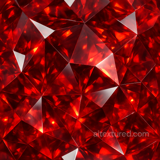 Garnet Faceted Gem With Gemstone Facets And Adamantine Luster Highlights seamless Crystals PBR texture