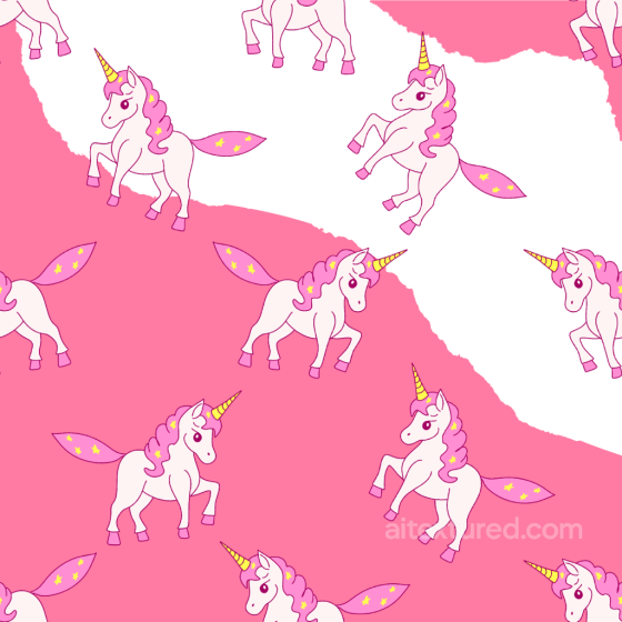 Cartoon Unicorn Texture with Pink and White Pattern Baby girl texture preview