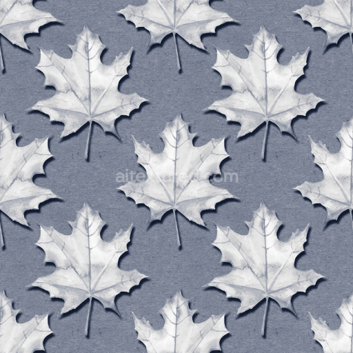 Seamless 3D PBR Paper Texture Featuring Stylized Autumn Leaves Pattern