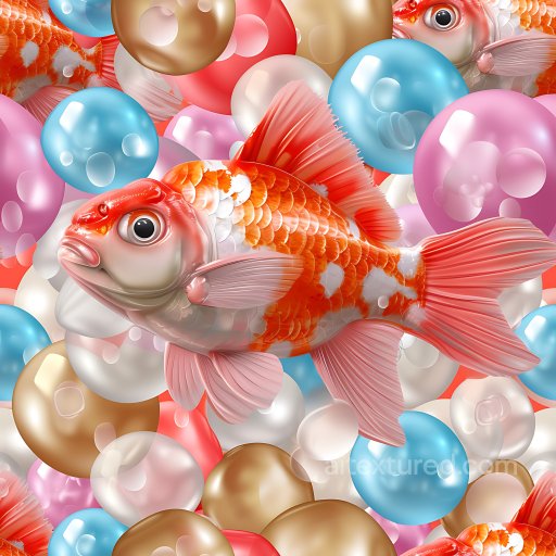 Inflated Glossy Bubble PBR Texture with Vibrant Multicolor Spheres seamless Inflated PBR texture