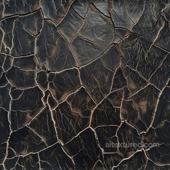 Distressed Cracked Black Leather Texture with Weathered Finish Leather texture preview