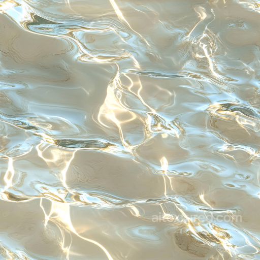 Shimmering Shallow Water Seamless Texture with Light Reflections seamless Water PBR texture
