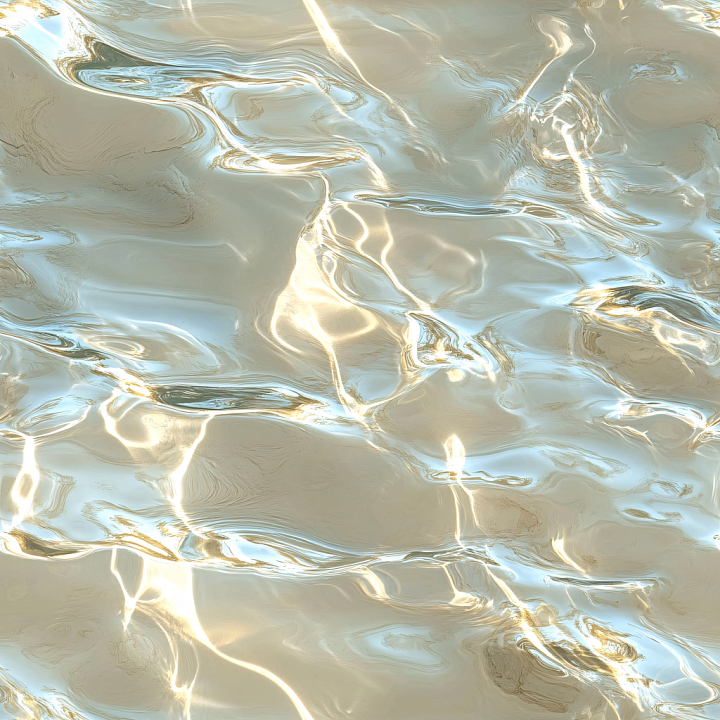 Shimmering Shallow Water with Light Reflections seamless PBR texture preview