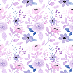 seamless Seamless 3D PBR Watercolor Purple Flower Pattern Fabric Texture texture 8k free download PBR