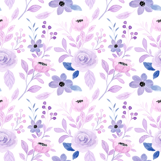 Watercolor Purple Flower Pattern Fabric Texture Purple Flower texture preview