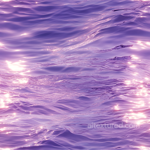 Water PBR Texture Featuring Soft Purple Waves and Reflective Highlights seamless Water PBR texture