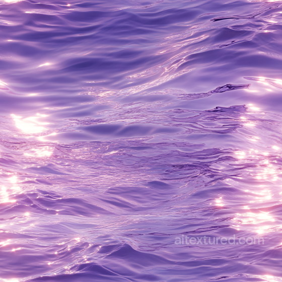 Water PBR Texture Featuring Soft Purple Waves and Reflective Highlights Water texture preview