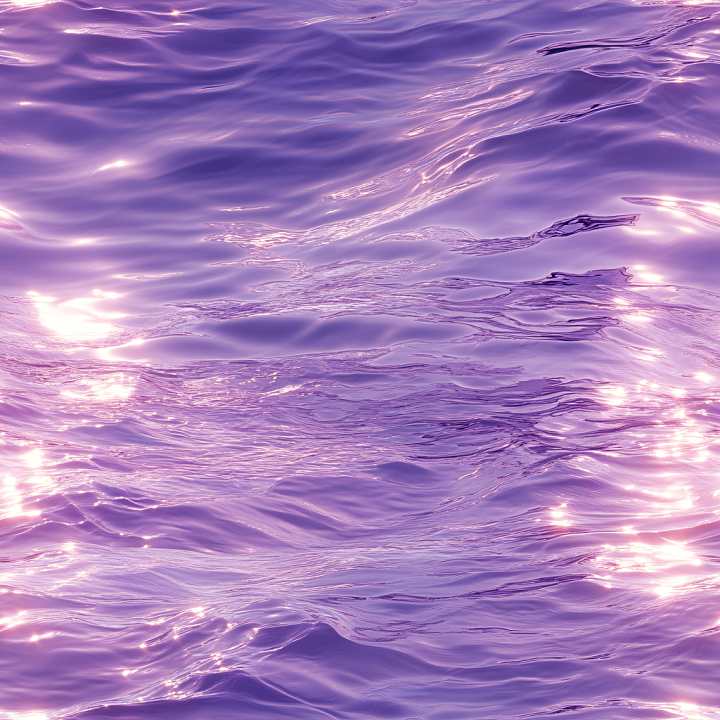 Water Featuring Soft Purple Waves and Reflective Highlights seamless PBR texture preview