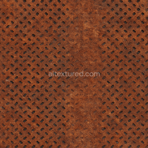 Seamless 3d texture pbr 8k rusty metal facade surface ideal for industrial architectural scenes