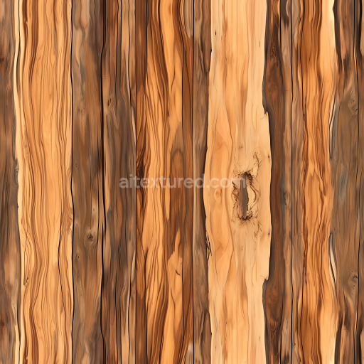 Seamless 3D Rustic Pine Wood Planks PBR Texture with Natural Knots and Grain