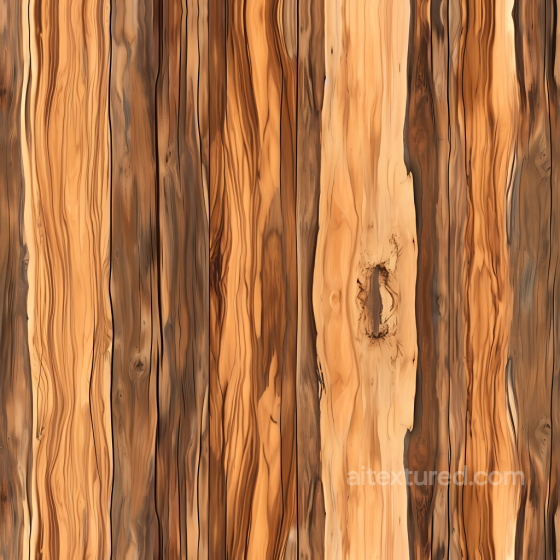 Rustic Pine Wood Planks PBR Texture with Natural Knots and Grain Wood texture preview