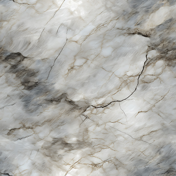 Gray and Beige Marble with Subtle Veins and Polished Finish seamless PBR texture preview