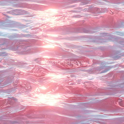 Seamless 3D Pink Water PBR Texture with Reflective Soft Waves and Glossy Shine