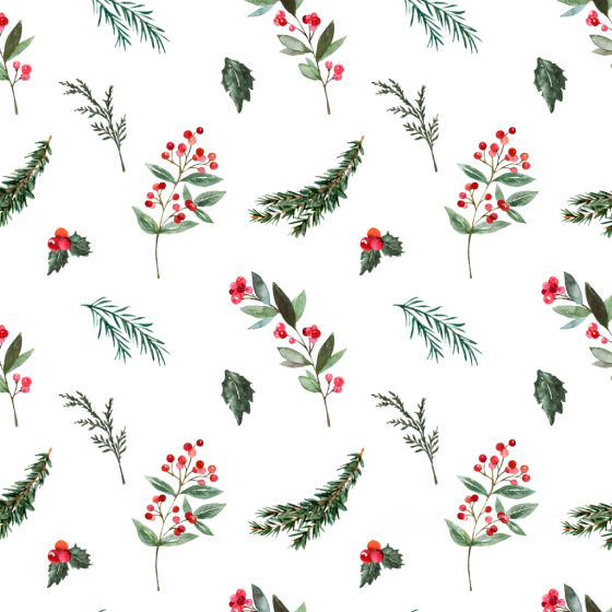 Featuring Hand-Painted Watercolor Greenery and Red Berries watercolor greenery texture preview