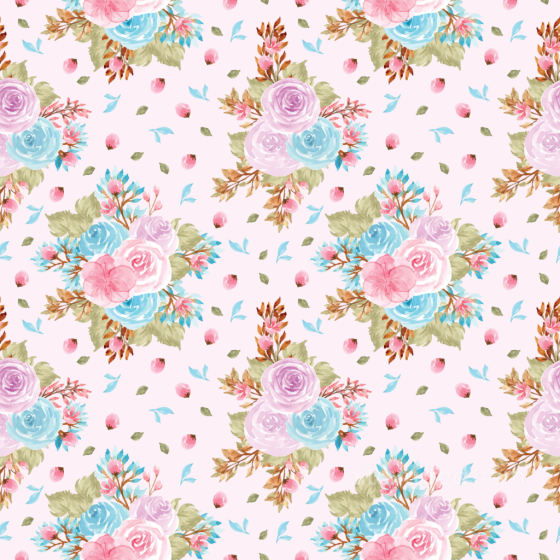 with Pastel Watercolor Floral Pattern Floral texture preview