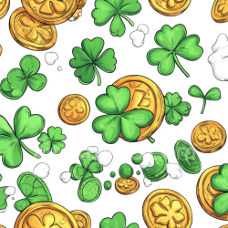 seamless Seamless 3D PBR Texture Featuring St Patrick Shamrocks and Coins texture 8k free download PBR
