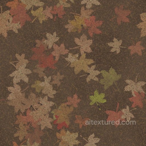Ground Covered by Fallen Autumn Leaves | Free PBR seamless Ground surface PBR texture