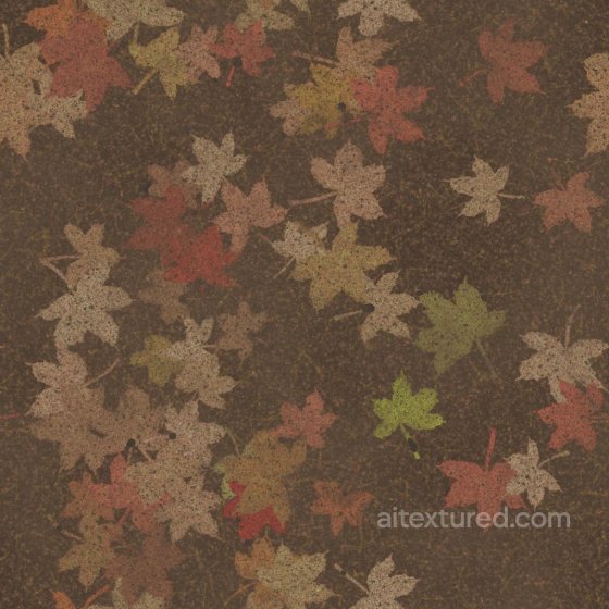 Ground Covered by Fallen Autumn Leaves | Free PBR Ground surface texture preview