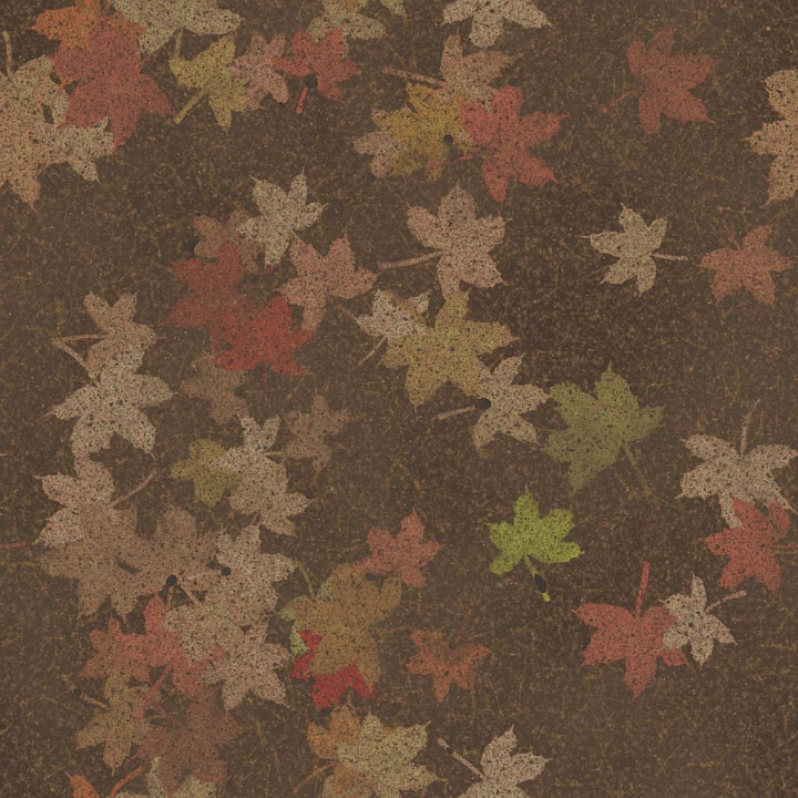 Ground Covered by Fallen Autumn Leaves seamless PBR texture preview