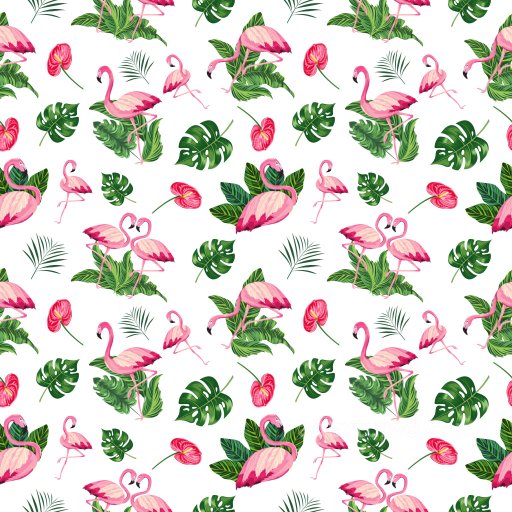 Pattern PBR Texture with Vibrant Flamingos and Tropical Foliage seamless Pattern Bundle PBR texture