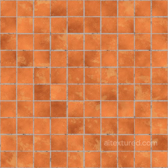Shiny Brown Terracotta Tile Texture | Free PBR Tile texture preview