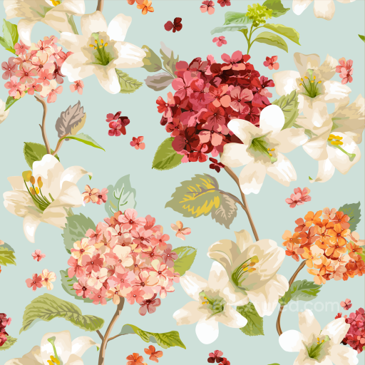 Featuring Vintage Floral Fabric Pattern in Soft Pastels seamless Floral  PBR texture