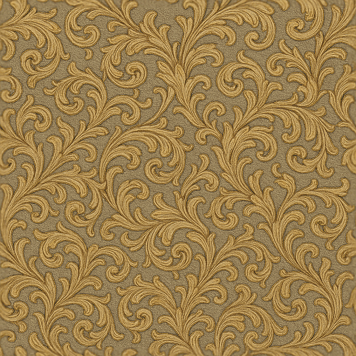 Wallpaper With Oriental Scrollwork And Silk Threads Woven Pattern seamless PBR texture preview