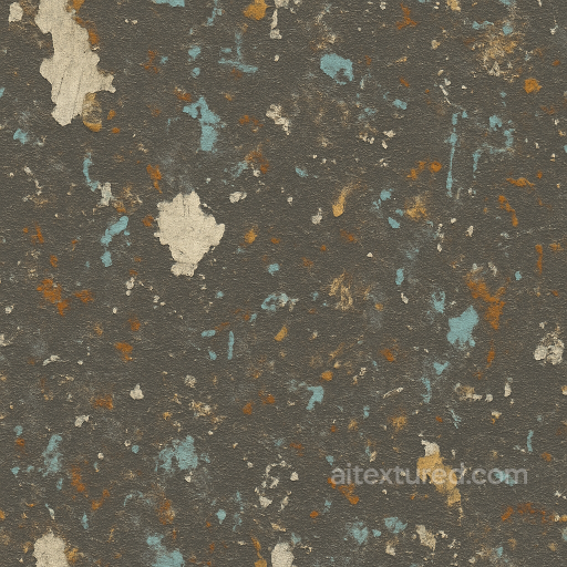 Rubberized Surface With Peeling Vinyl And Paint Splatter Effects seamless Surfaces, smooth, rough PBR texture