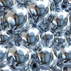 seamless Seamless 3D Inflated Reflective Vinyl Texture with Fluid Metallic Pillows texture 8k free download PBR